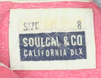 Soulcal & Co Women's Pink Pullover Hoodie Size 8