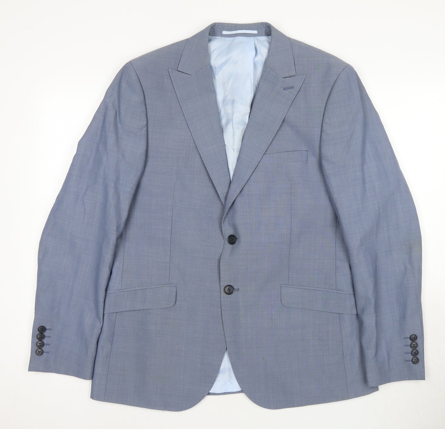 Mens UK Size 42 Moss London Regular Blue Suit Jacket