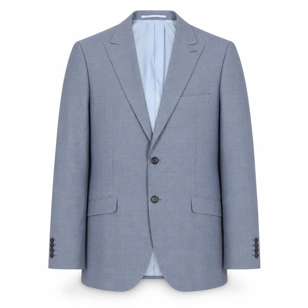 Mens UK Size 42 Moss London Regular Blue Suit Jacket