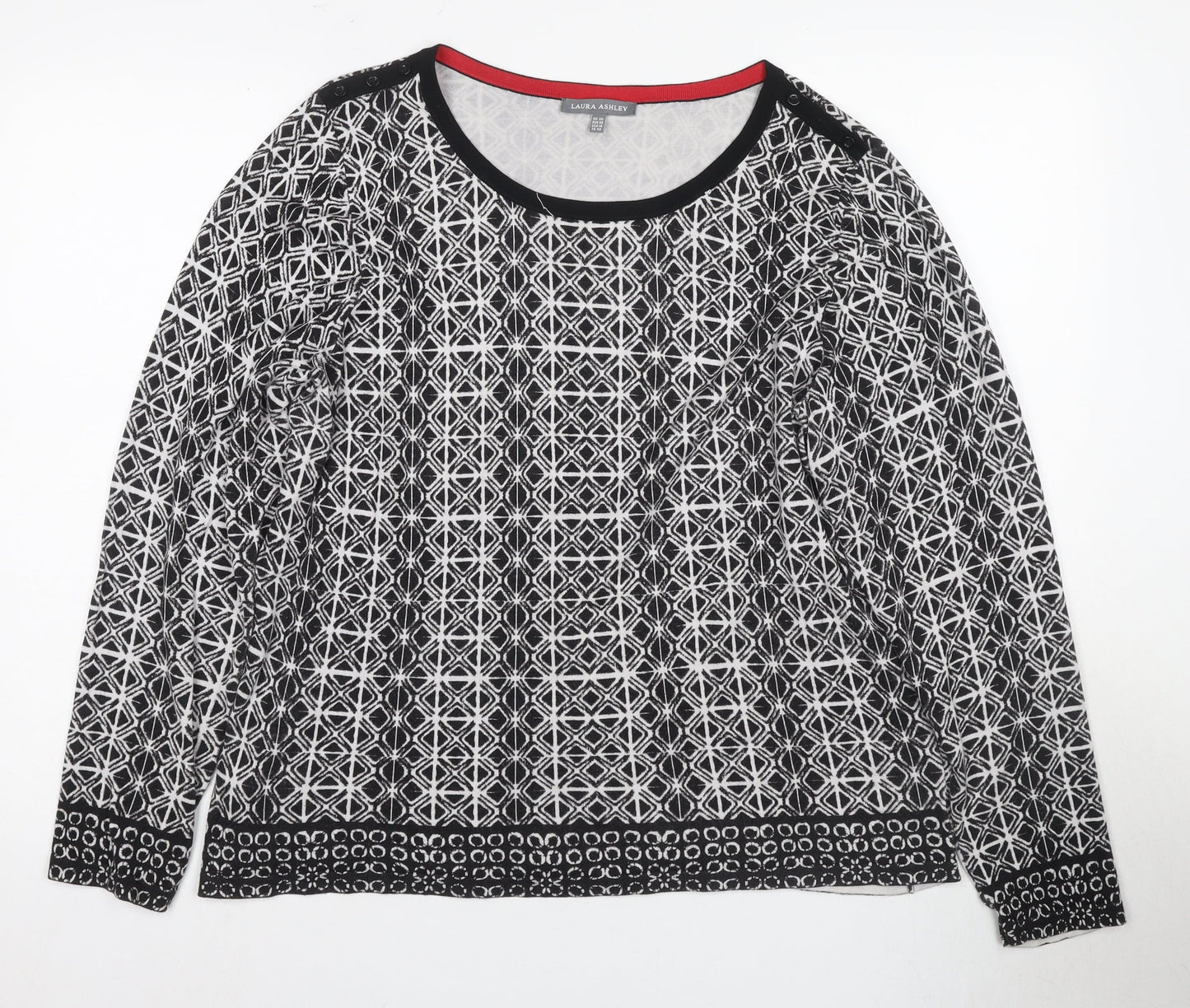 Womens UK Size 20 Laura Ashley Black  Blouse