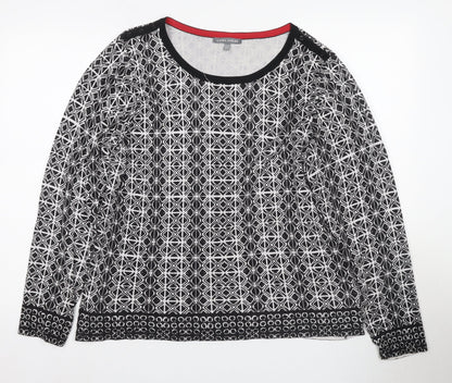 Womens UK Size 20 Laura Ashley Black  Blouse