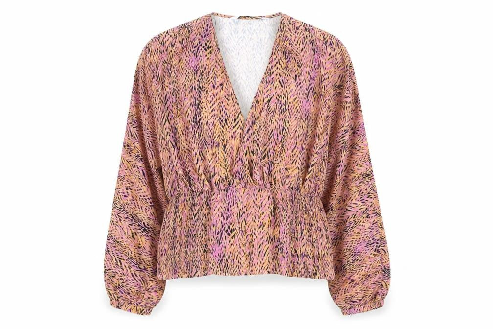 Womens UK Size 12 Zara Multicoloured Wrap Blouse