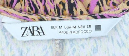 Womens UK Size 12 Zara Multicoloured Wrap Blouse