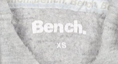 Bench Women's Grey Sweatshirt, S, Full Zip Urban Style