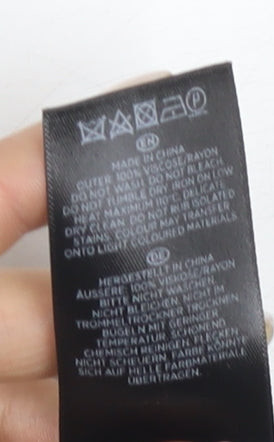 Hobbs Women's Black & Blue A-Line Floral Skirt Size 8