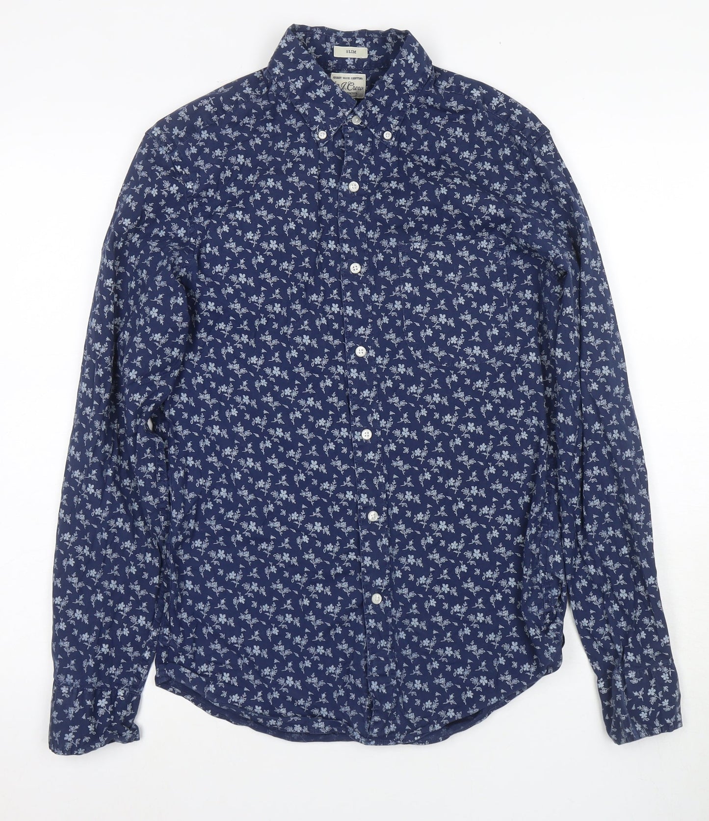 Mens UK Collar Size S J.CREW Smart Blue  Dress Shirt