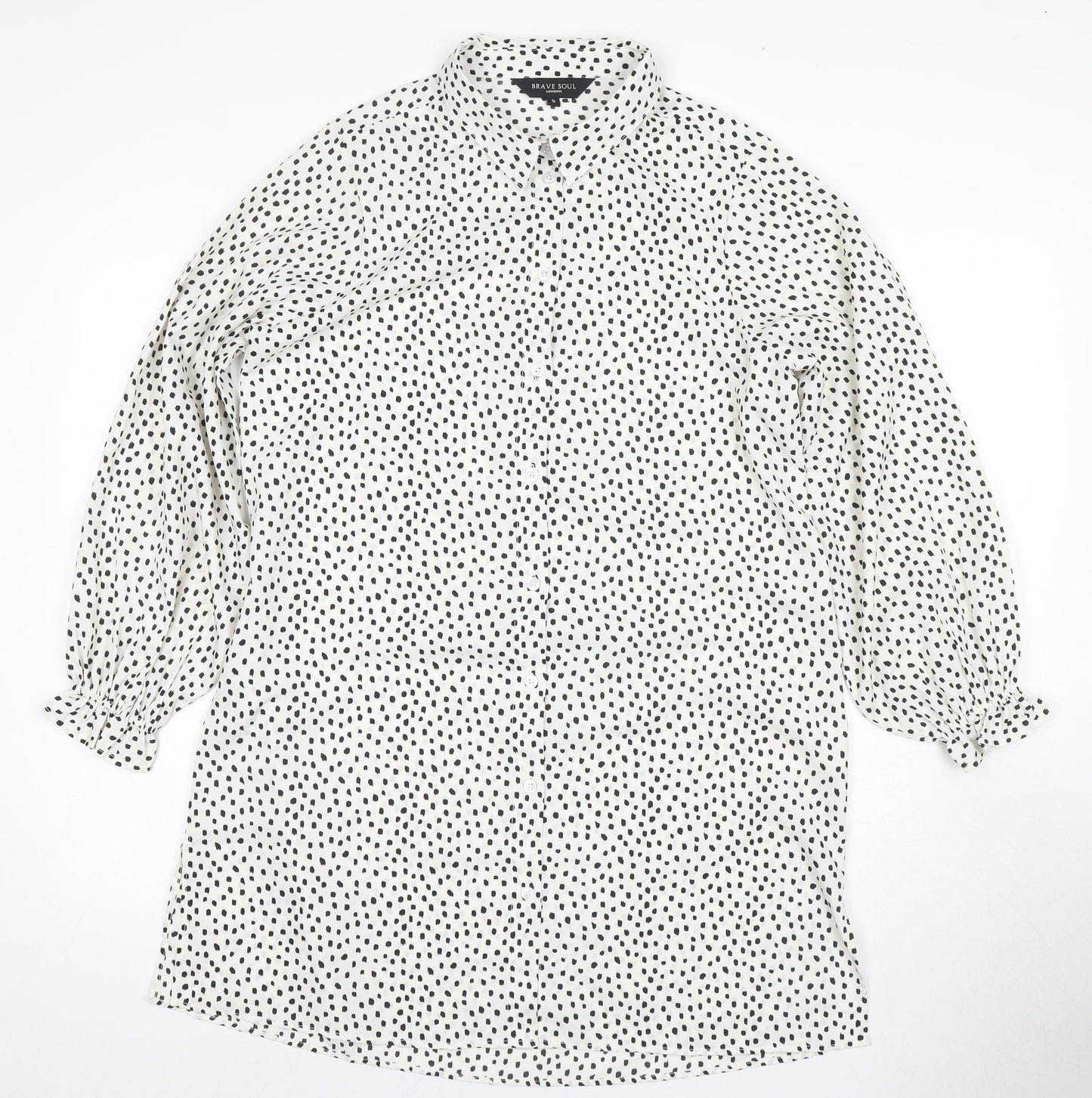 Womens UK Size S Brave Soul White  Button-Up