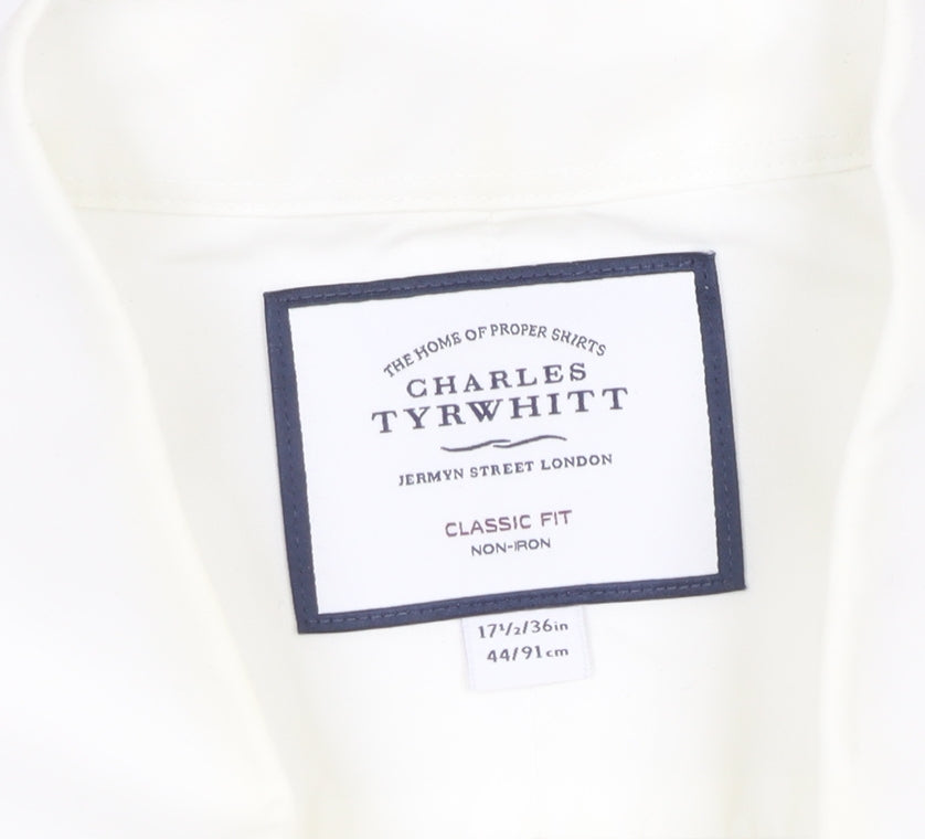 Mens UK Collar Size 44/91 cm Charles Tyrwhitt Smart White  Dress Shirt
