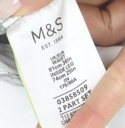 Marks and Spencer Men's Grey Chino Trousers 36