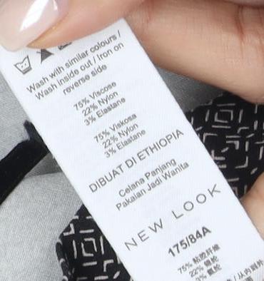 New Look Women's Black Geometric Trousers, Size 16