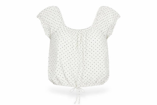 Womens UK Size L Hollister White Peasant Blouse