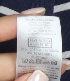 Dorothy Perkins Womens Blue Striped Shift Dress Size 10