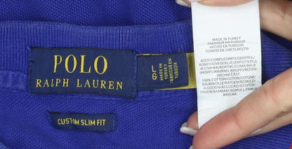 Ralph Lauren Men's Blue Slim Fit Polo Shirt