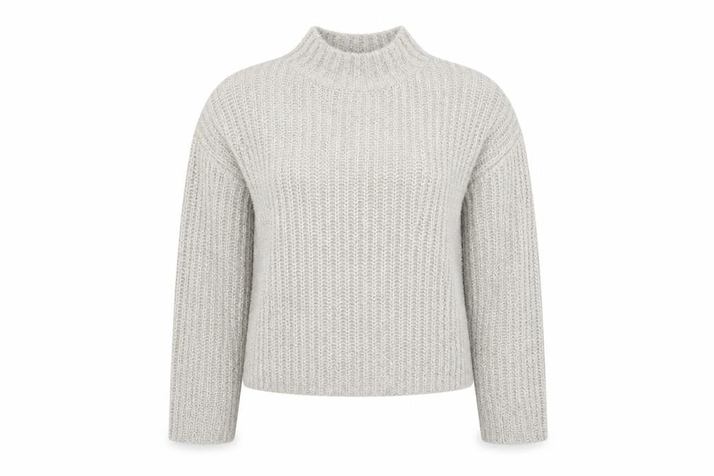 Womens UK Size L Pieces Grey Pullover Jumper