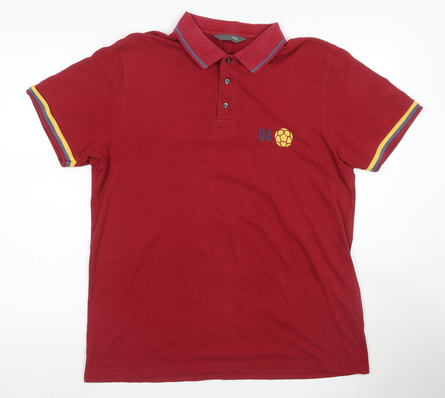 Marks and Spencer Red Men's Medium Polo Shirt