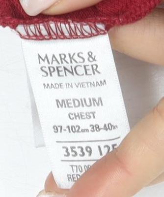 Marks and Spencer Red Men's Medium Polo Shirt