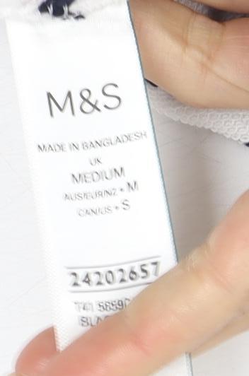 Womens UK Size M Marks and Spencer White Pullover Hoodie