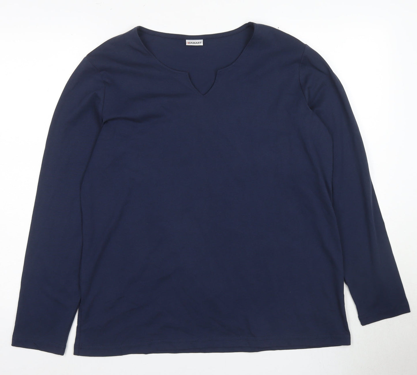 Womens UK Size L Damart Blue Basic T-Shirt