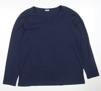 Womens UK Size L Damart Blue Basic T-Shirt