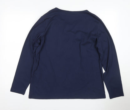 Womens UK Size L Damart Blue Basic T-Shirt