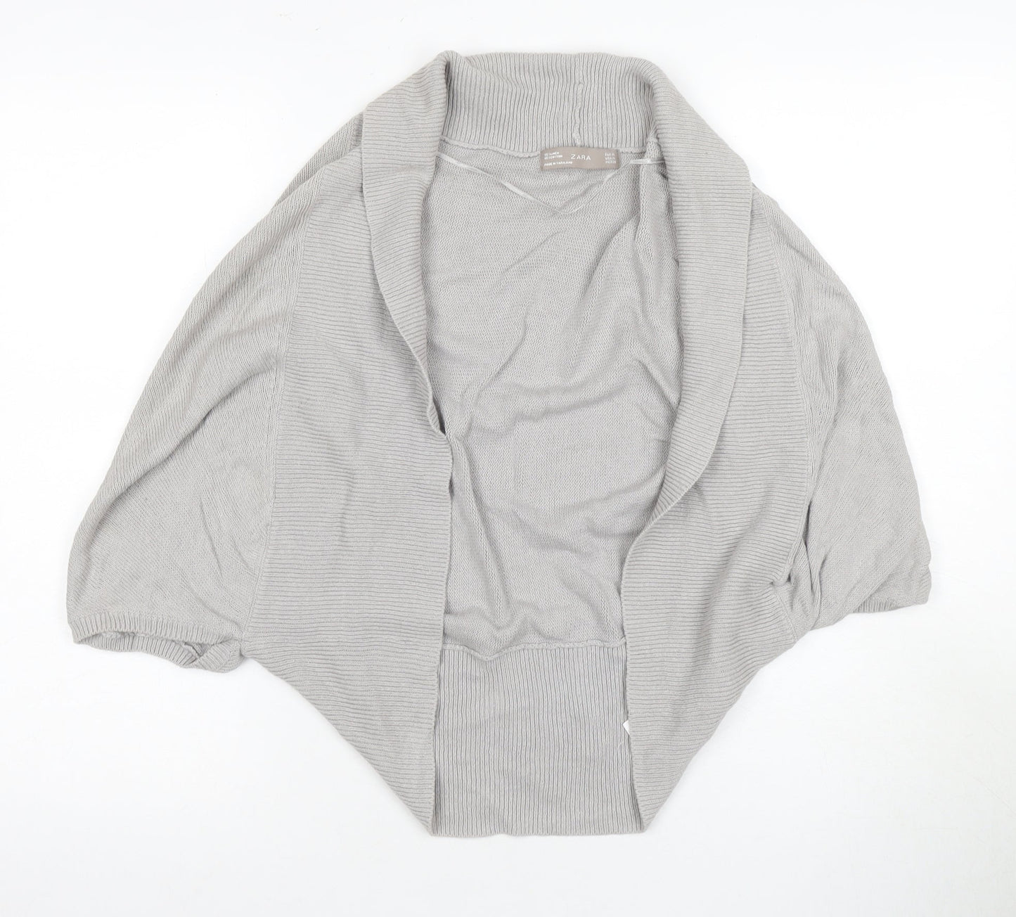 Womens UK Size M Zara Grey Cape Jumper