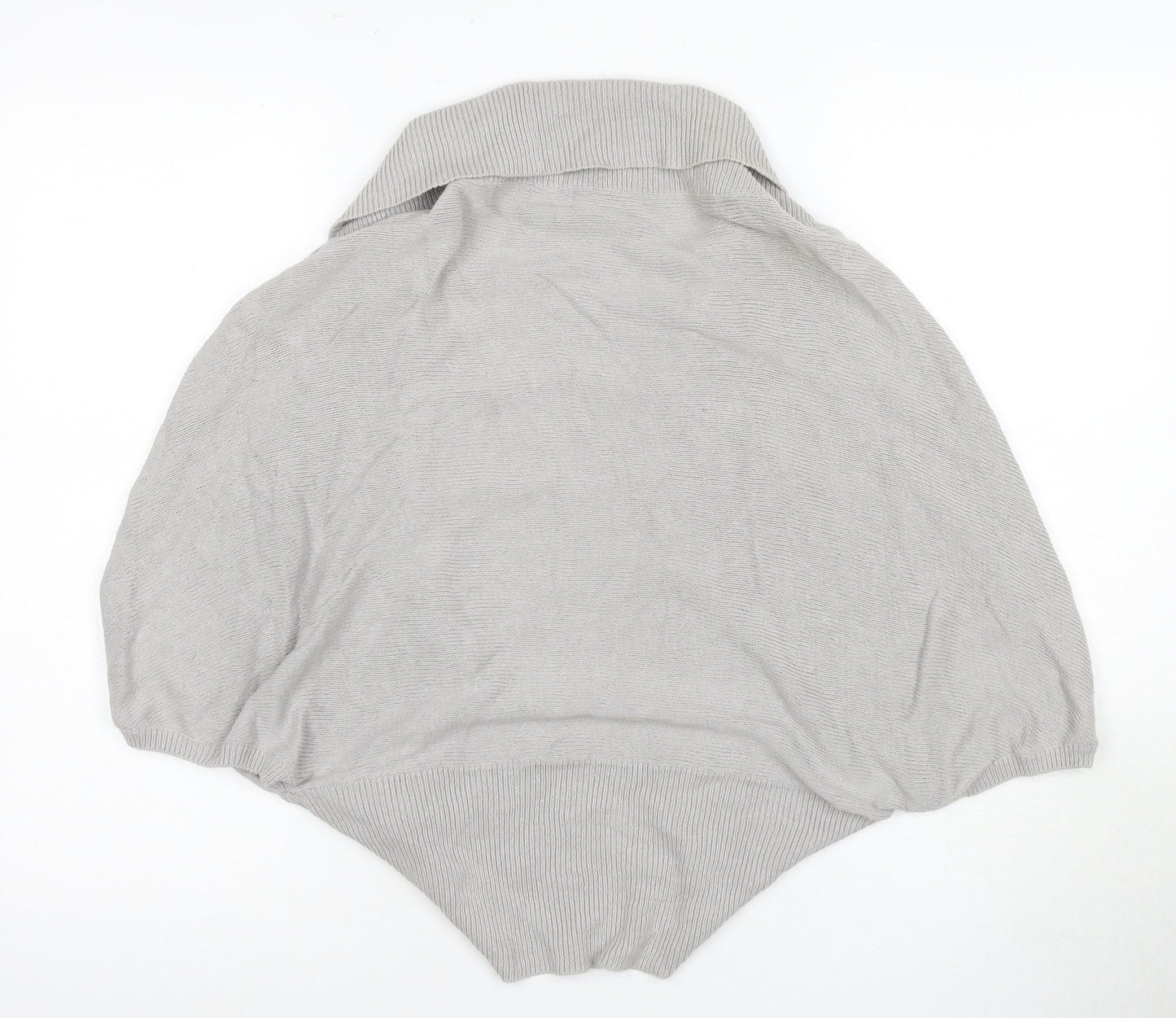 Womens UK Size M Zara Grey Cape Jumper