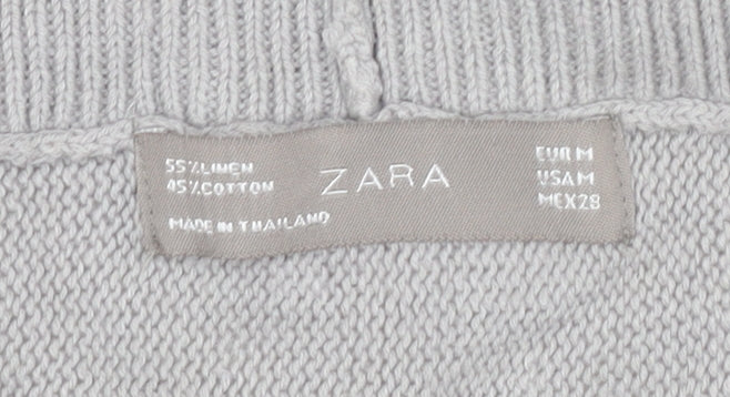 Womens UK Size M Zara Grey Cape Jumper
