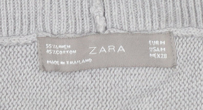 Womens UK Size M Zara Grey Cape Jumper