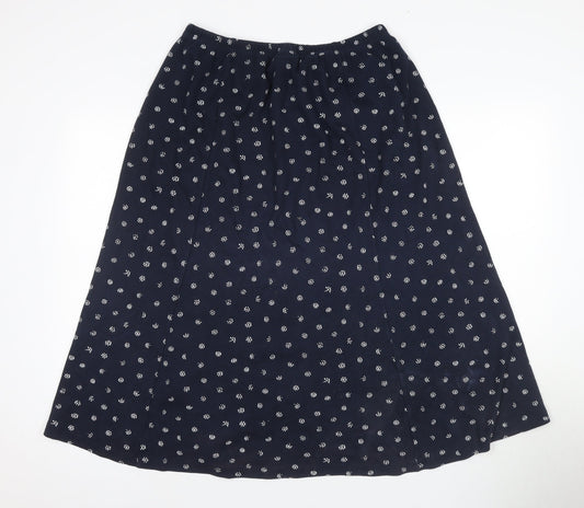 Damart Women's Blue A-Line Long Skirt