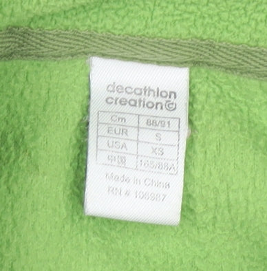 Decathlon Women's Green XS Fleece Pullover Sweatshirt