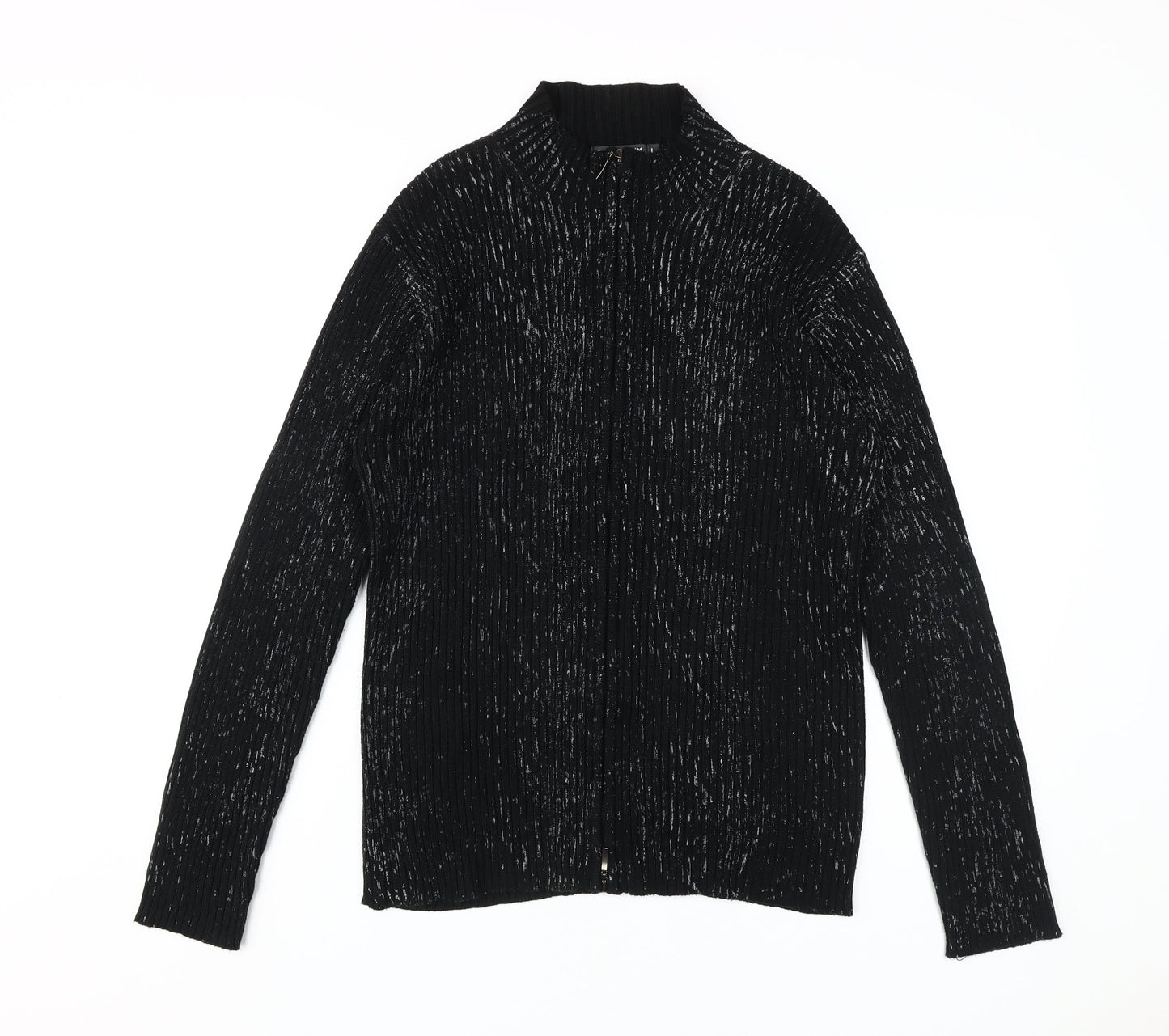 Petroleum Men's Black Full Zip Jumper, Size L