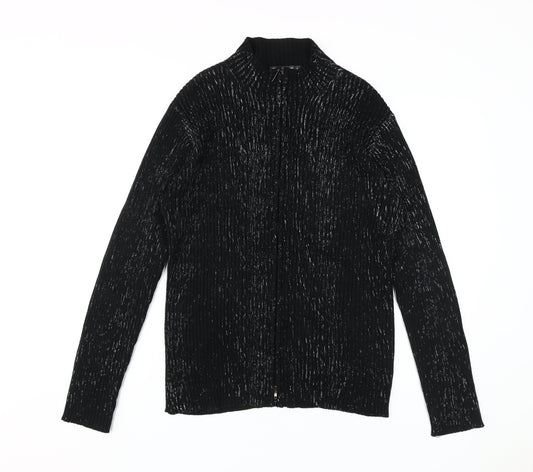 Petroleum Men's Black Full Zip Jumper, Size L