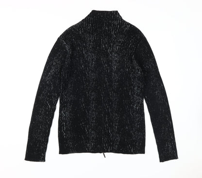 Petroleum Men's Black Full Zip Jumper, Size L