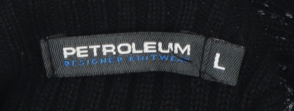 Petroleum Men's Black Full Zip Jumper, Size L