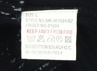 Petroleum Men's Black Full Zip Jumper, Size L