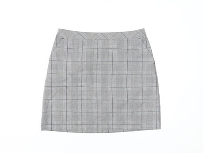 New Look Women's Grey Check Pencil Skirt Size 14