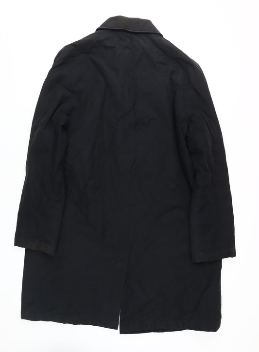 4YOU Men's Black Regular Fit Overcoat Size 40