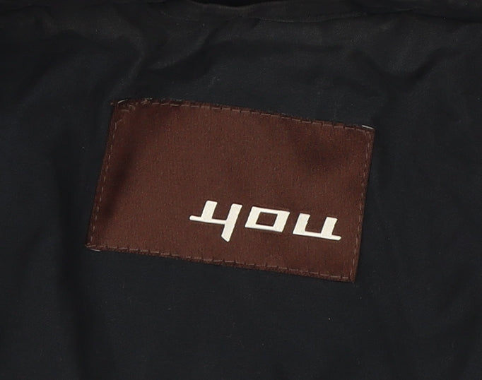 4YOU Men's Black Regular Fit Overcoat Size 40