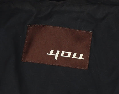 4YOU Men's Black Regular Fit Overcoat Size 40