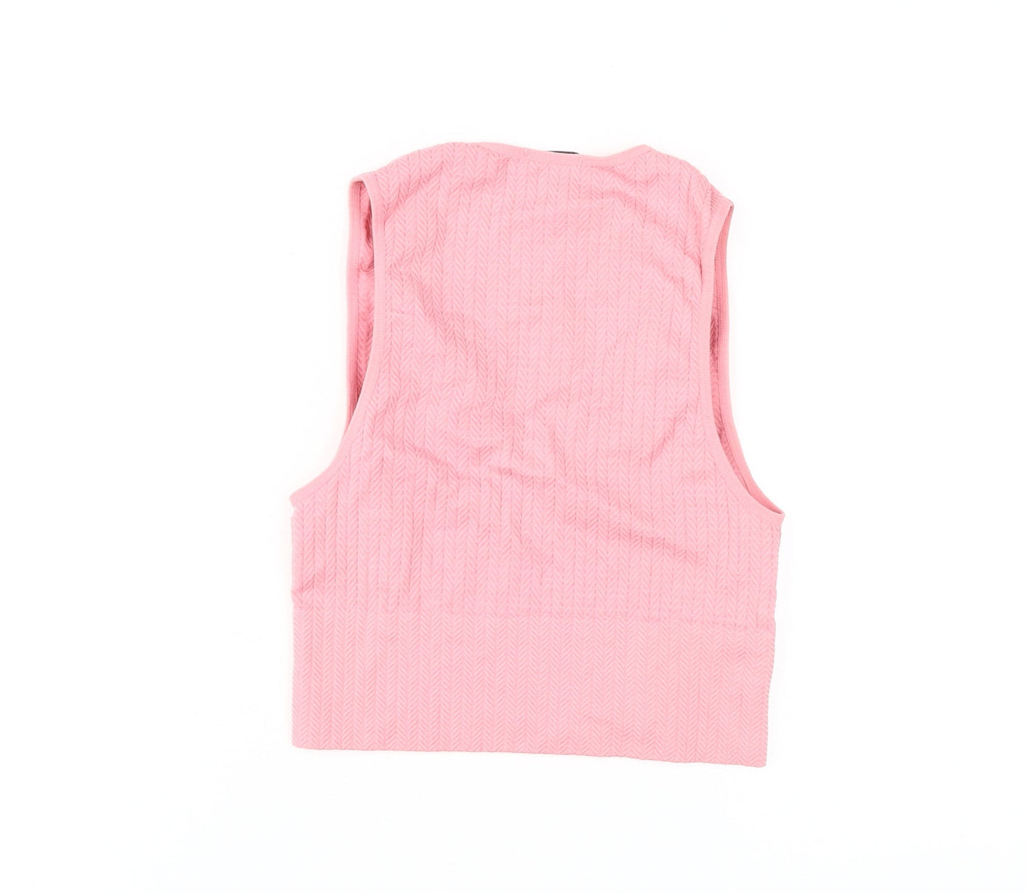 Womens UK Size S Stradivarius Pink Cropped Tank