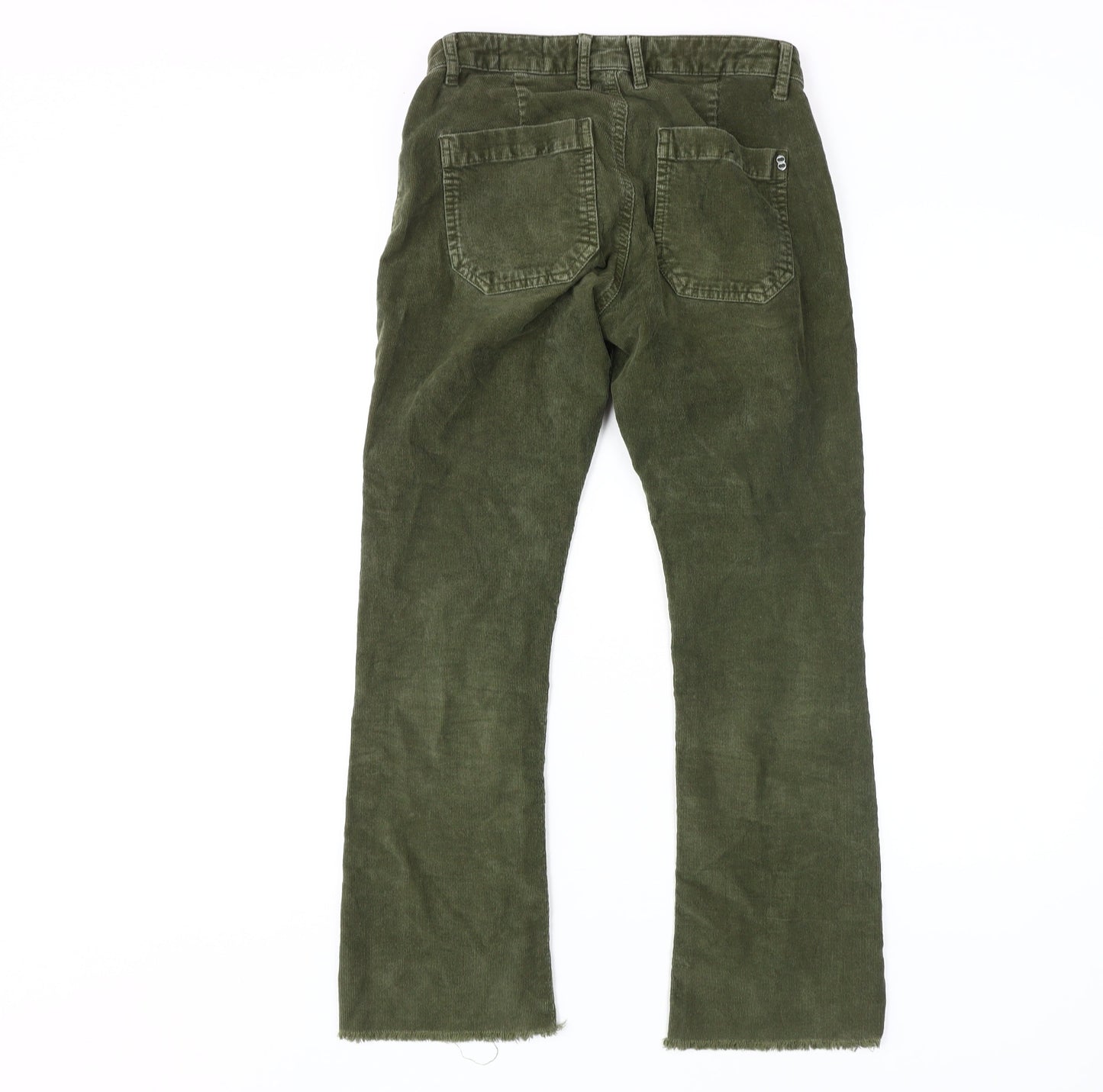 ottod'Ame Women's Green Corduroy Trousers Size 25