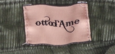 ottod'Ame Women's Green Corduroy Trousers Size 25