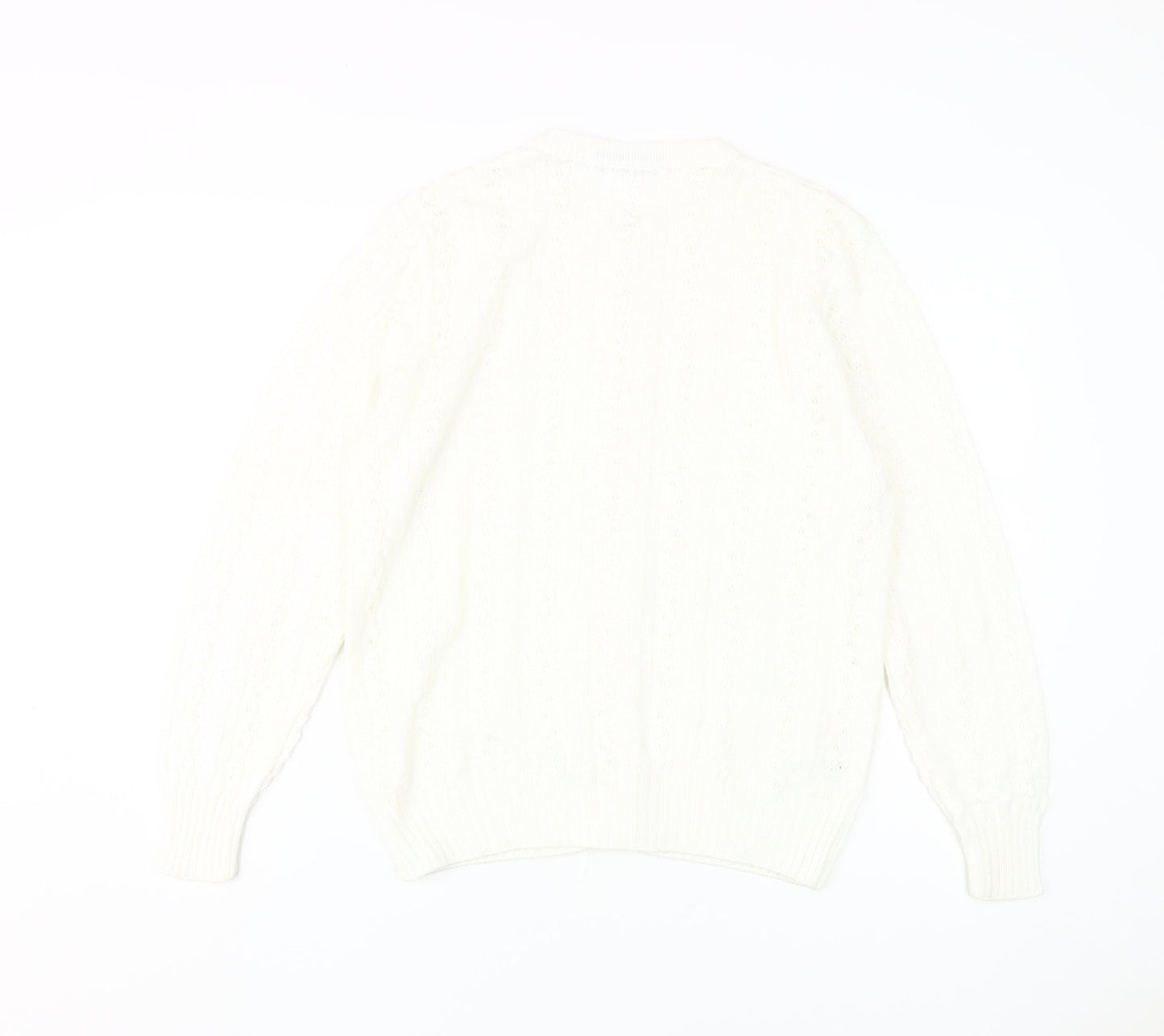 Womens UK Size 12-14 St Michael White Cardigan Jumper