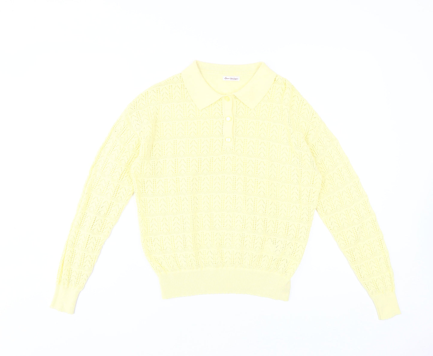 Womens UK Size 12 ANNE WEYBURN Yellow Pullover Jumper