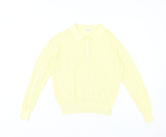 Womens UK Size 12 ANNE WEYBURN Yellow Pullover Jumper