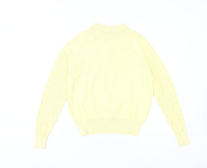 Womens UK Size 12 ANNE WEYBURN Yellow Pullover Jumper