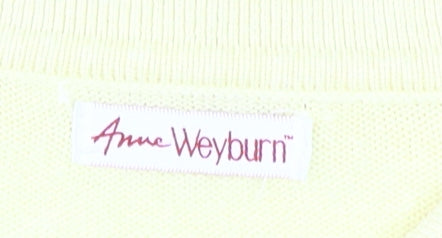 Womens UK Size 12 ANNE WEYBURN Yellow Pullover Jumper
