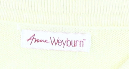 Womens UK Size 12 ANNE WEYBURN Yellow Pullover Jumper