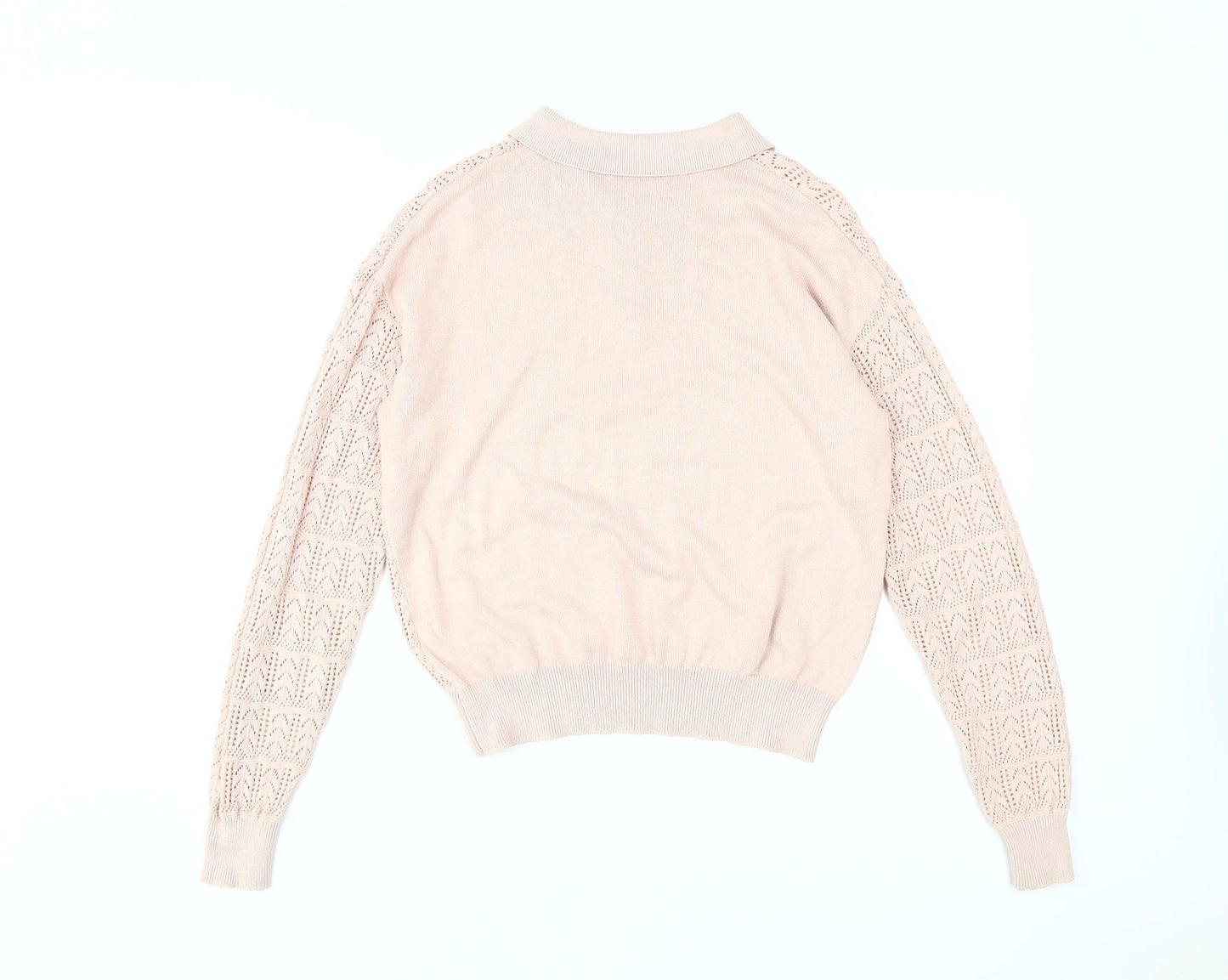 Womens UK Size 10 ANNE WEYBURN Beige Cardigan Jumper