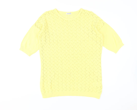 Damart Women's Yellow Knit Pullover Jumper, Size S